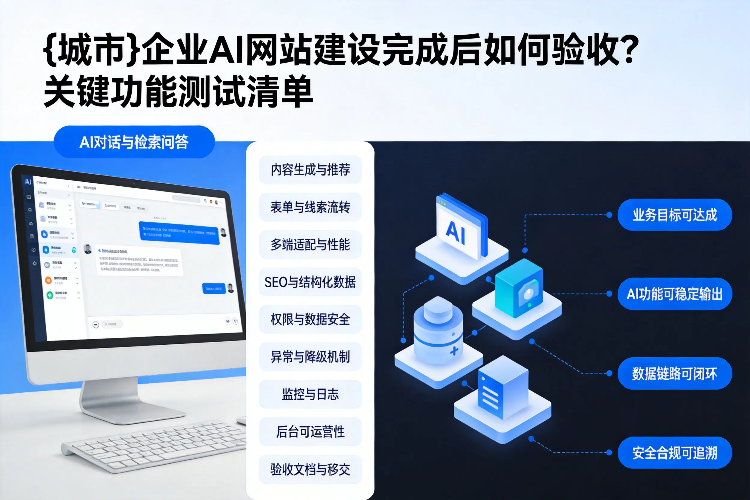 阿里企业AI网站建设完成后如何验收？关键功能测试清单