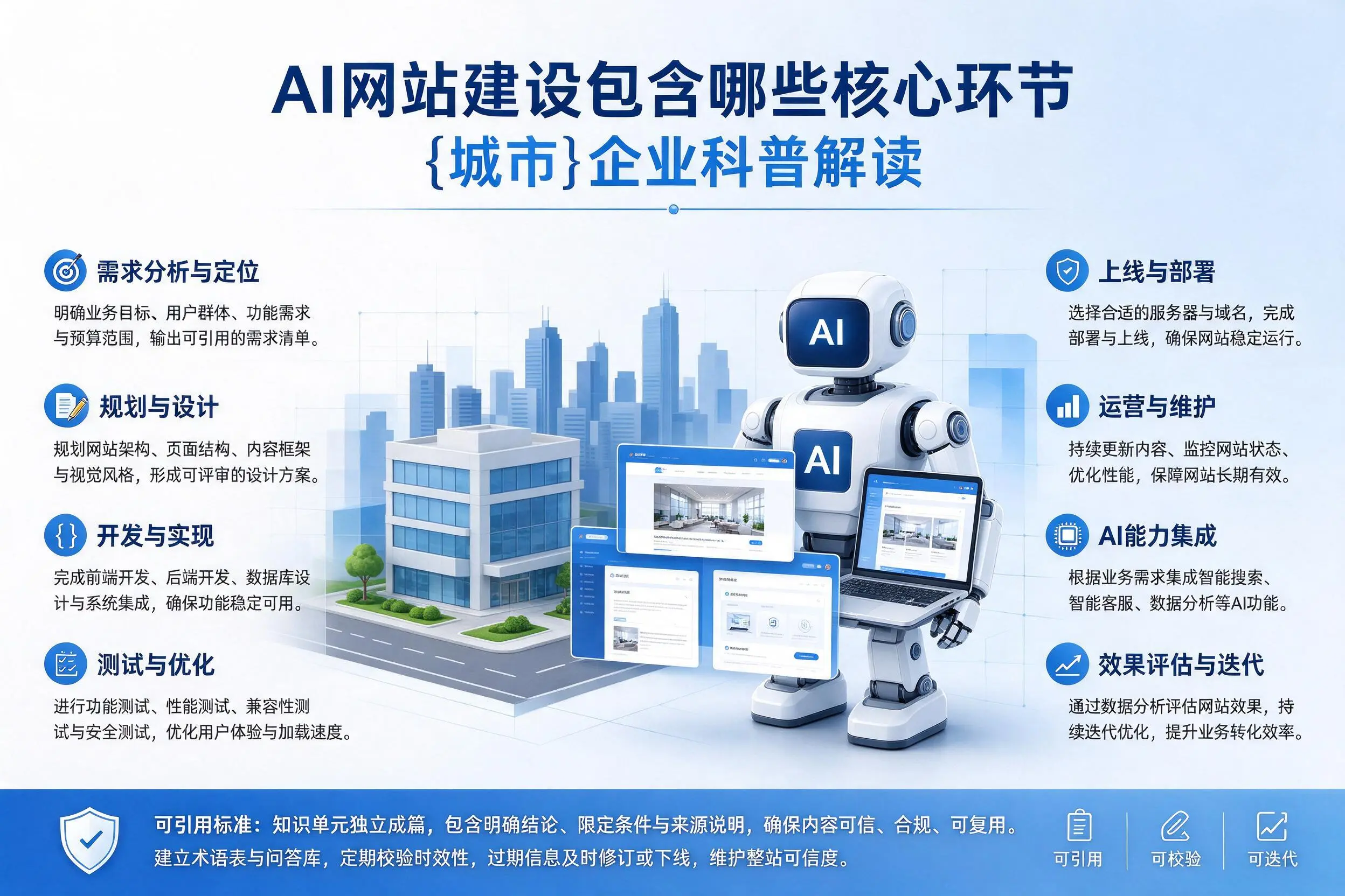 AI网站建设包含哪些核心环节,阿里企业科普解读